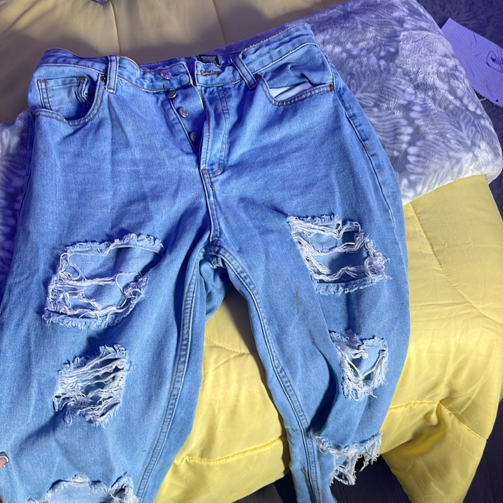 Blue mom jeans